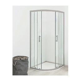 Façade Ekla - Façade Piv. 1/4 C 90x185x0,6cm - Verre Trempé - Finitions Chromé