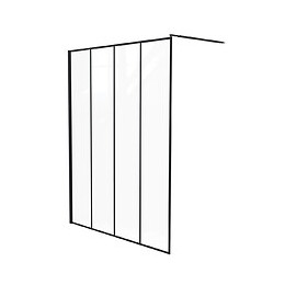 Paroi Veria - Paroi 120x200x0,8cm - Verre Trempé - Décor Et Finitions Noir Mat