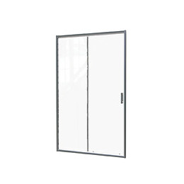 Façade Napa - Façade Coulissante 180x195x0,6cm - Verre Trempé - Finitions Chromé