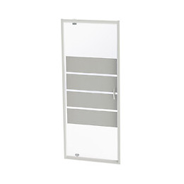 Façade Shiva - Façade Pivotante 80x190x0,5cm - Verre Trempé - Finitions Blanc