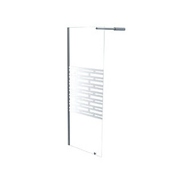 Paroi Cariba - 1 Volet 80x210x0,6cm - Verre Trempé Sérigraphié Finition Chromé