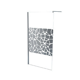 Paroi Alea - Sérigraphie Miroir - 100x200x1cm - Verre Trempé - Transparent