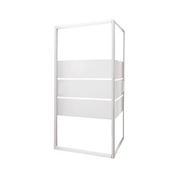 Façade Missi - Retour Fixe 90x185x0,4cm - Verre Trempé - Finitions Blanc