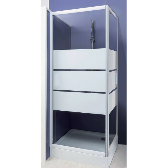 Façade Missi - Retour Fixe 80x185x0,4cm - Verre Trempé - Finitions Blanc