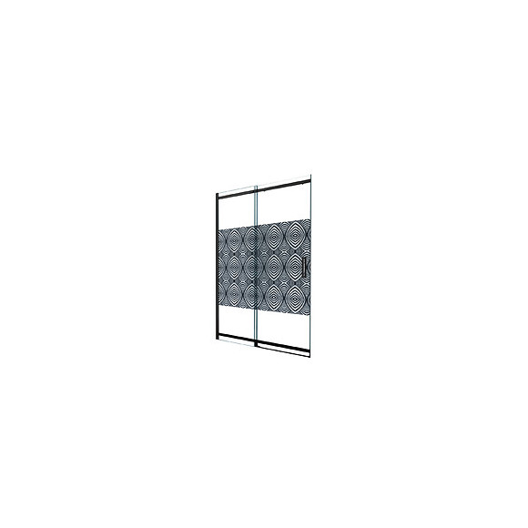 Façade Uimi - Façade Coulissante  120cm - Verre Trempé - Finitions Noir Mat