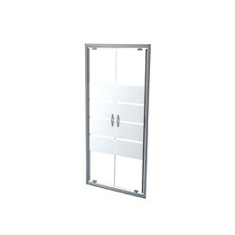 Façade Shiva - Façades Battantes 90x190cm - Verre Trempé - Finition Chromé