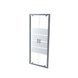 Façade Shiva - Façades Battantes 80x190cm - Verre Trempé - Finition Chromé