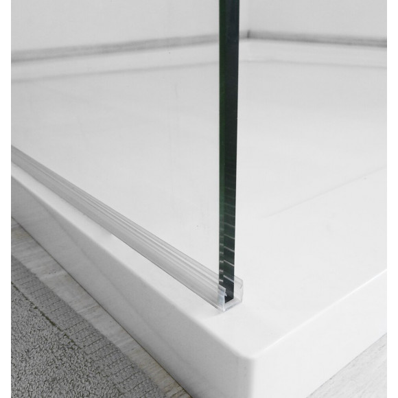 Paroi Indus - Paroi 120x200x0,8cm - Verre Trempé - Tablette - Finitions Noir Mat