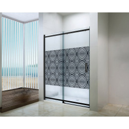 Façade Uimi - Façade Coulissante  100cm - Verre Trempé - Finitions Noir Mat