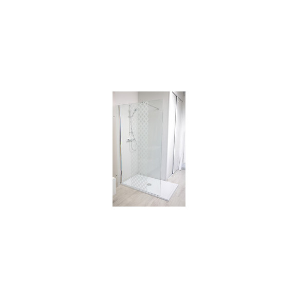 Paroi Taila - Paroi 90x200x0,8cm - Verre Trempé - Sérigraphie Givrée À Motif