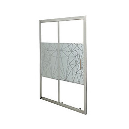 Façade Ekla -façade Coulissante 120x185x0,6cm -verre Trempé Finition Sérigraphié