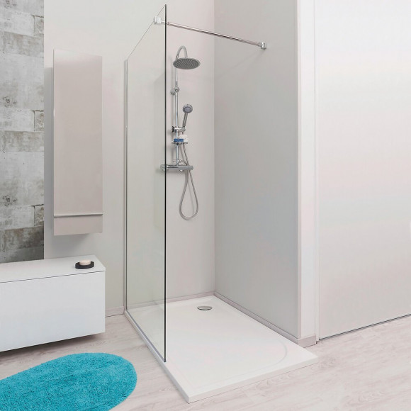 Paroi Italienne - Paroi 90x200x0,8cm - Verre Trempé - Transparent