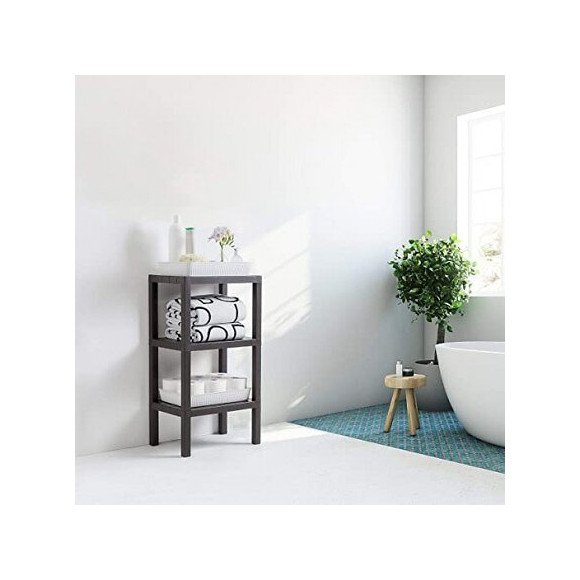 Etagère Rectangulaire Lombok 3 Hauteurs Marron Tatay