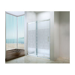 Façade Uimi - Façade Coulissante  140cm - Verre Trempé - Finitions Chromé