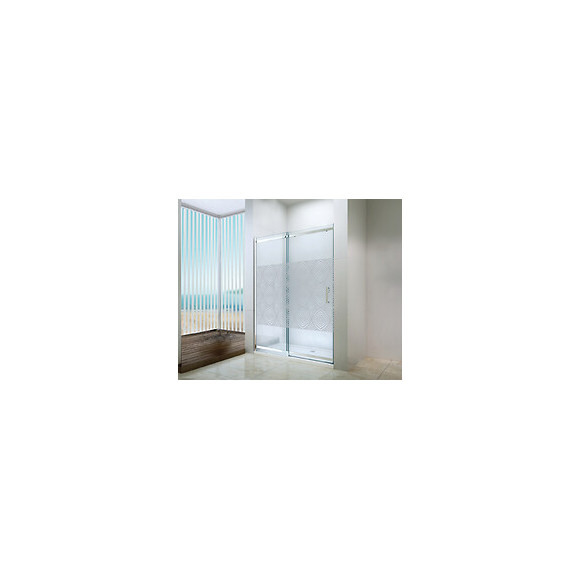 Façade Uimi - Façade Coulissante  140cm - Verre Trempé - Finitions Chromé