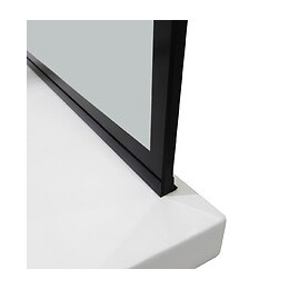 Paroi Veria - Paroi 90x200x0,8cm - Verre Trempé - Décor Et Finitions Noir Mat