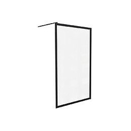 Paroi Cadrea - Paroi 120x200x0,8cm - Verre Trempé - Décor Et Finitions Noir Mat