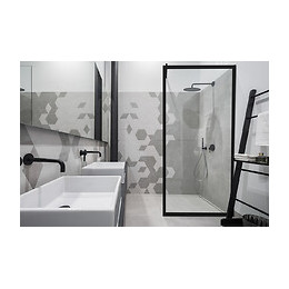 Paroi Cadrea - Paroi 120x200x0,8cm - Verre Trempé - Décor Et Finitions Noir Mat