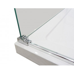 Façade Simi - Façade D'angle Coul. 90x90x210cm - Verre Trempé - Finitions Chromé