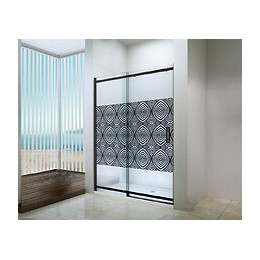 Façade Uimi - Façade Coulissante  140cm - Verre Trempé - Finitions Noir Mat