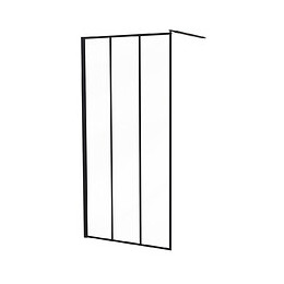 Paroi Veria - Paroi 100x200x0,8cm - Verre Trempé - Décor Et Finitions Noir Mat