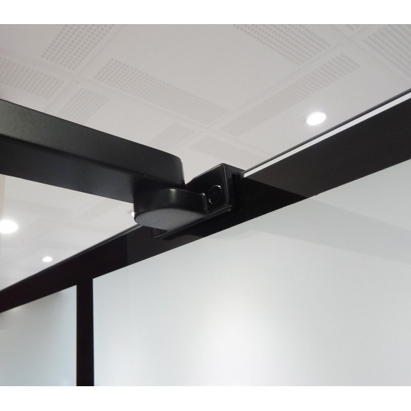 Paroi Veria - Paroi 100x200x0,8cm - Verre Trempé - Décor Et Finitions Noir Mat