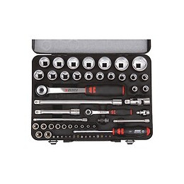 Coffret De Douilles Et Cliquets 1/4 Pouce Et 1/2 Pouce - 56 Pieces 1/41/2