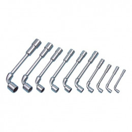 Assortiment De 10 Clés À Pipes, Débouchées - 6 Et 12 Pans- 8mm A 24mm