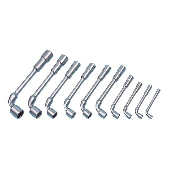 Assortiment De 10 Clés À Pipes, Débouchées - 6 Et 12 Pans- 8mm A 24mm