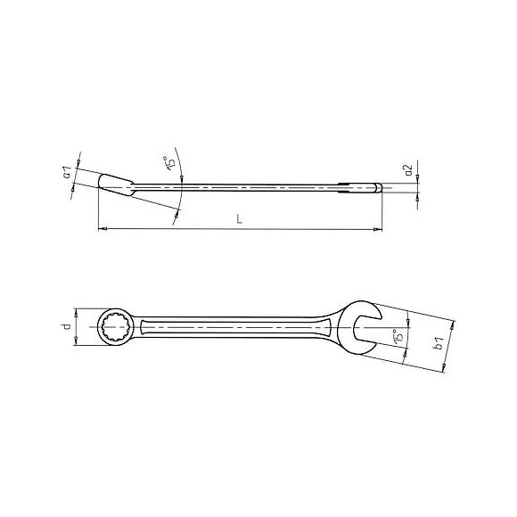 Clé Mixte, Coudée 46