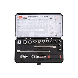 Coffret De Douilles Et Cliquet 1/4 Pouce 16 Pieces 1/4