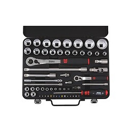 Coffret De Douilles Et Cliquets 1/4 Pouce Et 1/2 Pouce - 59 Pieces 1/41/2