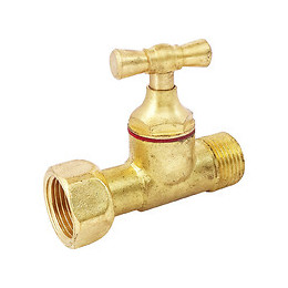 Robinet De Wc Droit Laiton Brut M12/17 - Ecrou Prisonnier 12/17