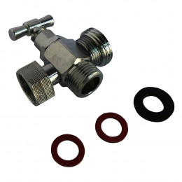 Robinet De Wc 3 Voies Chromé Pour Le Raccordement D'un Wc Et D'une Douchette