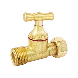 Robinet De Wc Droit Laiton Brut M12/17 - Ecrou Prisonnier 12/17