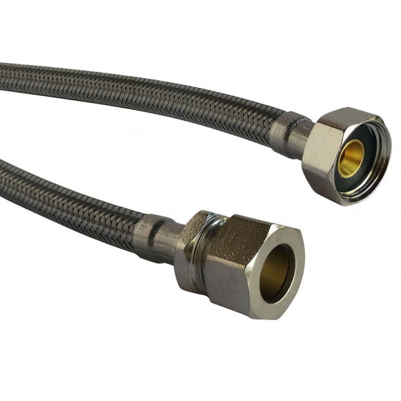 Flexible Sanitaire Inox - Dn8 - Long 30cm - F12/17 - Bicone Pour Cuivre 12