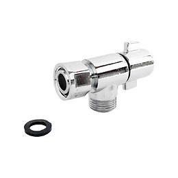 Robinet De Wc 1/4 De Tour Équerre Design Chromé M12/17 - Ecrou Prisonnier 12/17