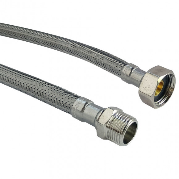 Flexible Sanitaire Inox-dn8 - Long 50cm - Droit M12/17 - Droit F15/21