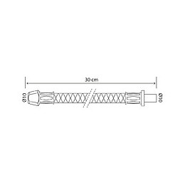 Flexible Sanitaire Inox - Dn8 - Long 30cm - Bicone Pour Cuivre 10 - À Souder 10