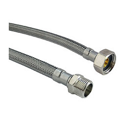 Flexible Sanitaire Inox-dn8 - Long 30cm - Droit M12/17 - Droit F15/21