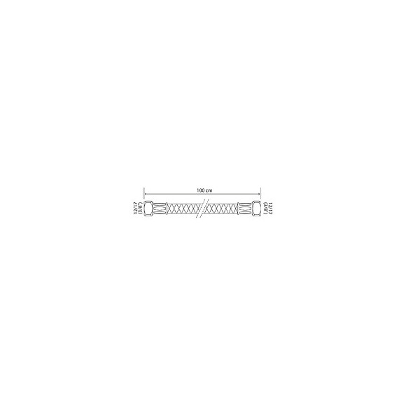 Flexible Sanitaire Inox Dn8 - Long 100cm - Droit Ff12/17