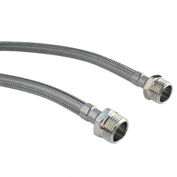 Lot De 2 Flexibles Sanitaires Inox Dn8 - Long 50cm - Mf15/21