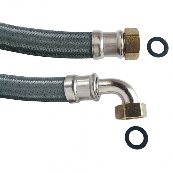 Flexi Chauf Dn26 Galva L1000 Coude Ff 1