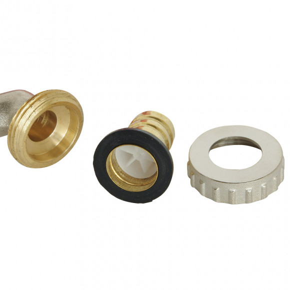 Robinet Arrosage Sphère Nickelé - Poignée Acier Plate - Arrivée 20x27/nez 20x27