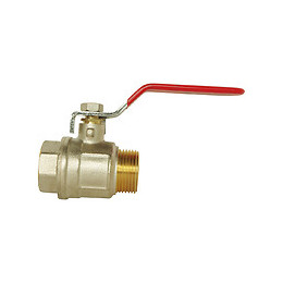 Vanne À Sphère - Mâle / Femelle 26/34 - Poignée Plate - Passage Intégral