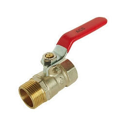 Vanne À Sphère Mâle / Femelle 26/34 - Poignée Plate - Passage Standard