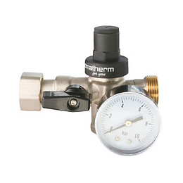 Bloc Réducteur 3-en-1 Avec Clapet + Vanne -  Ecrou Tournant /mâle 20/27 + Mano