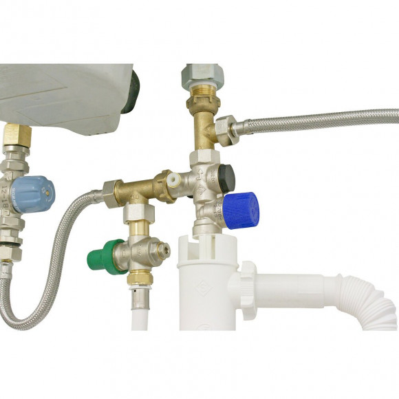 Kit Complet De Raccordement Chauffe-eau Avec Groupe De Sécurité Eau Neutre