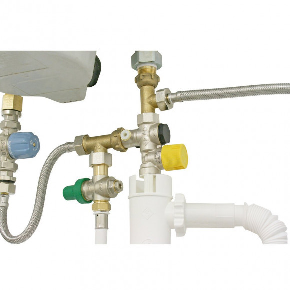 Kit Complet De Raccordement Chauffe-eau Avec Groupe De Sécurité Eau Calcaire