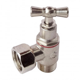 Robinet De Wc Équerre Laiton Nickelé M12/17 - Ecrou Prisonnier 12/17